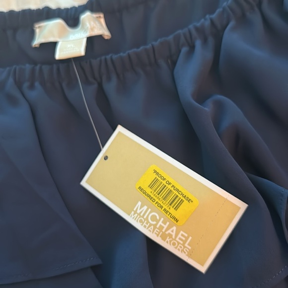 Navy Ruffle Blouse - Picture 4 of 4